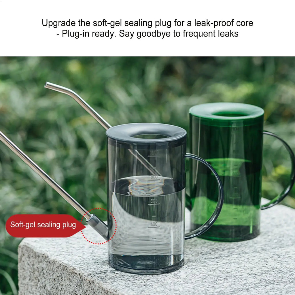 Watering Can Indoor 1L Clear Plastic Long Spout Potted Plant Water Pitcher Spray Bottle Balcony Garden Flower Succulents Tool