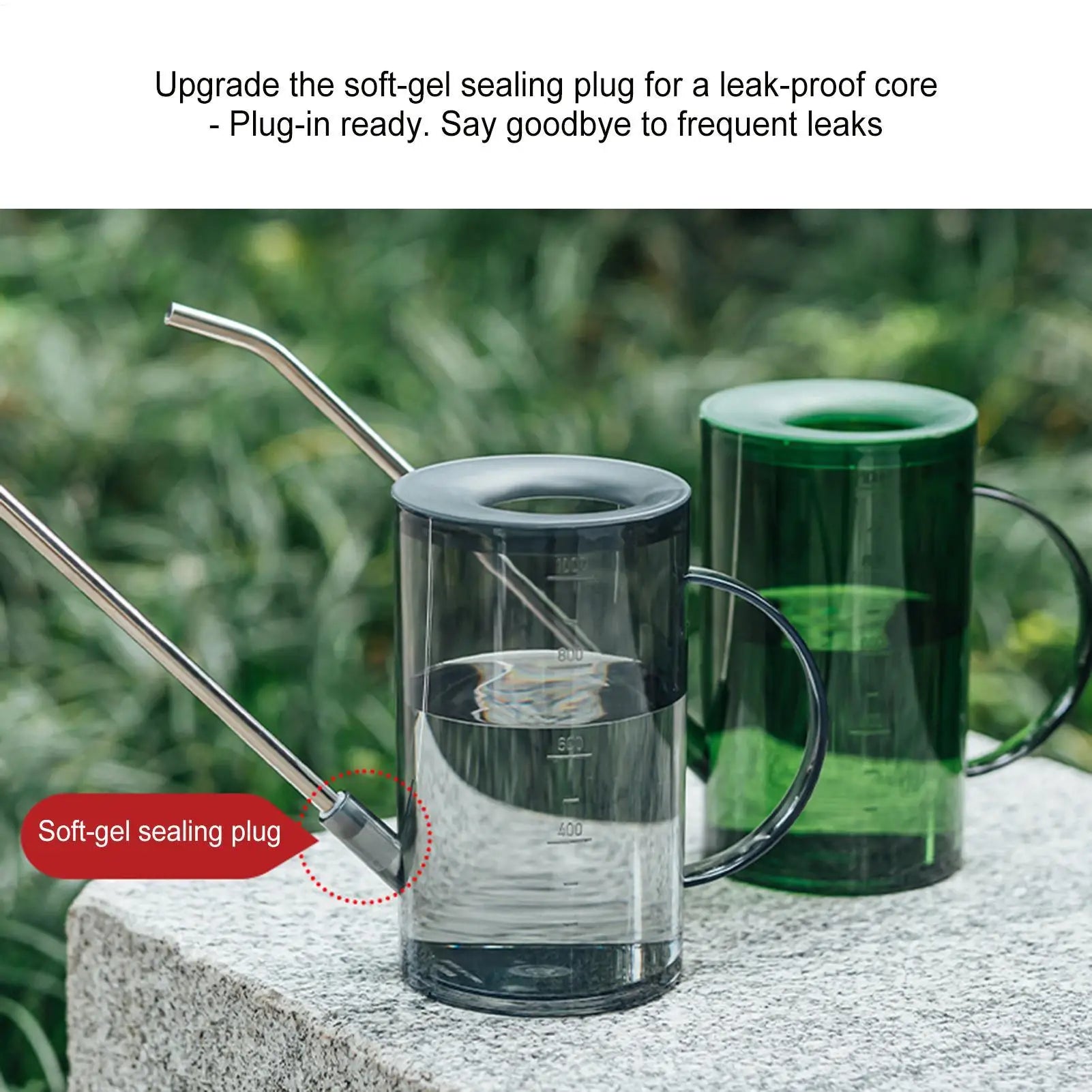 Watering Can Indoor 1L Clear Plastic Long Spout Potted Plant Water Pitcher Spray Bottle Balcony Garden Flower Succulents Tool