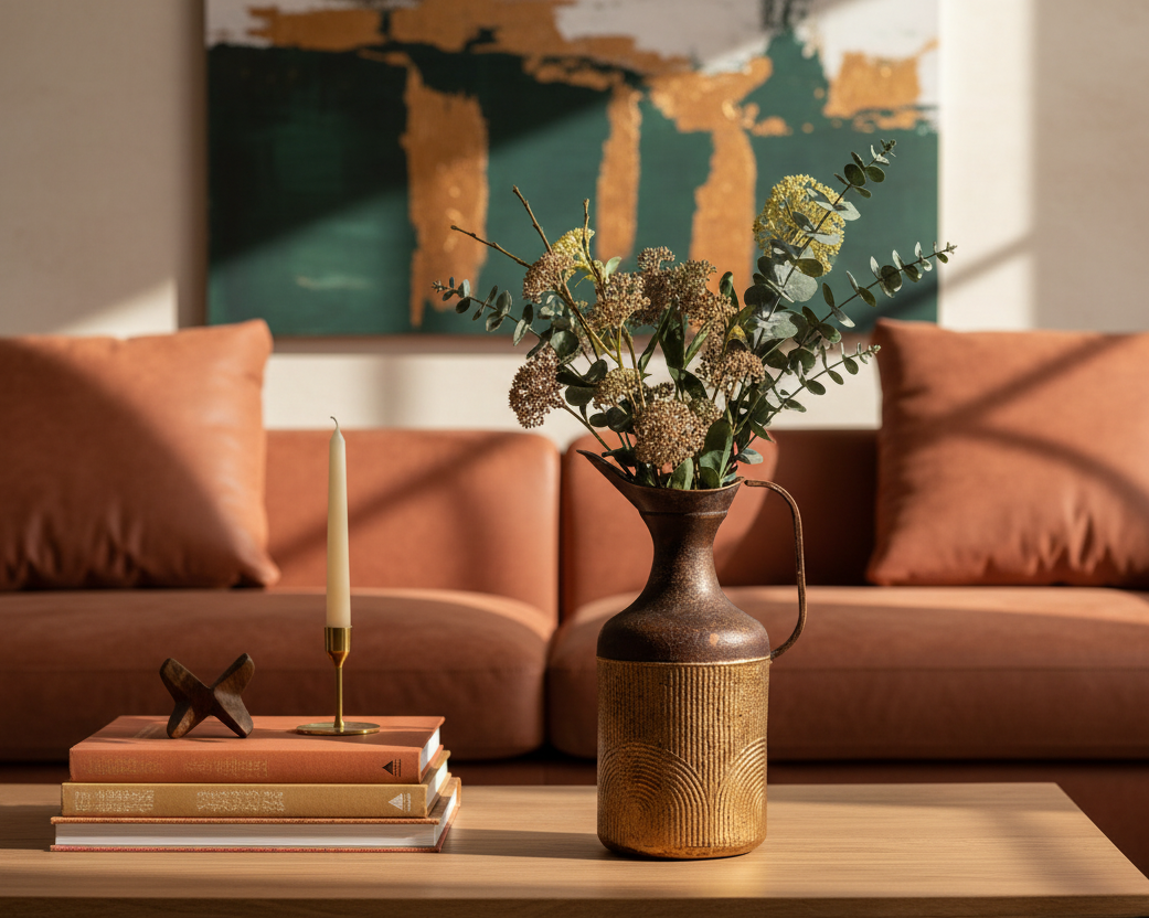 Metal Decorative Vase – Modern living room